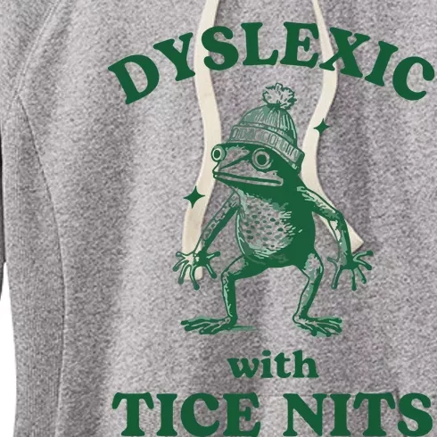 Dyslexic With Tice Nits Funny Dyslexia Women's Fleece Hoodie