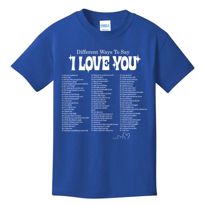 Different Ways To Saycute Gifti Love You Retro Valentines Day Gift Kids T-Shirt