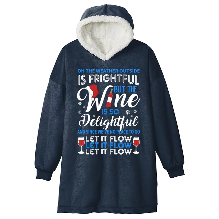 Delightful Wine Ugly Christmas Sweater For Or Gift Hooded Wearable Blanket