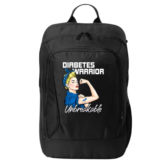 Diabetes Warrior Unbreakable Diabetes Awareness City Backpack