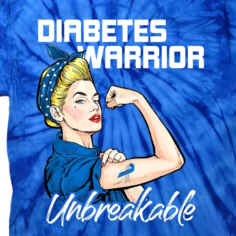 Diabetes Warrior Unbreakable Diabetes Awareness Tie-Dye T-Shirt