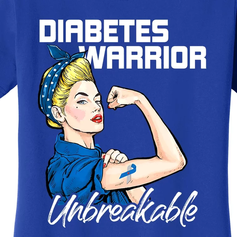 Diabetes Warrior Unbreakable Diabetes Awareness Women's T-Shirt