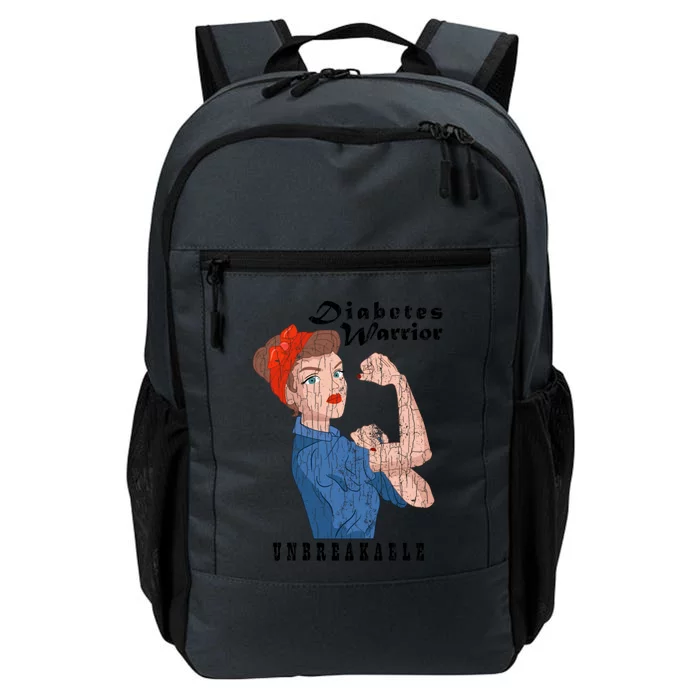 Diabetes Warrior Unbreakable Funny Diabetic Graphic Funny Gift Daily Commute Backpack