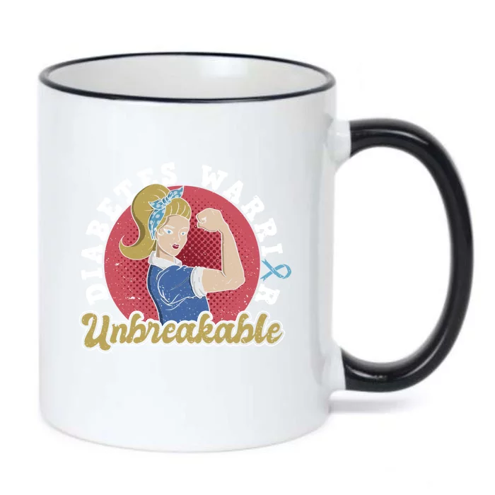 Diabetes Warrior Unbreakable Insulin Dependent Fighter Funny Gift Black Color Changing Mug