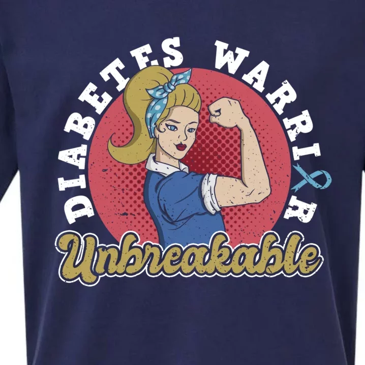 Diabetes Warrior Unbreakable Insulin Dependent Fighter Funny Gift Sueded Cloud Jersey T-Shirt