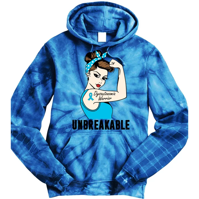 Dysautonomia Warrior Unbreakable Perfect Strong Gift Tie Dye Hoodie