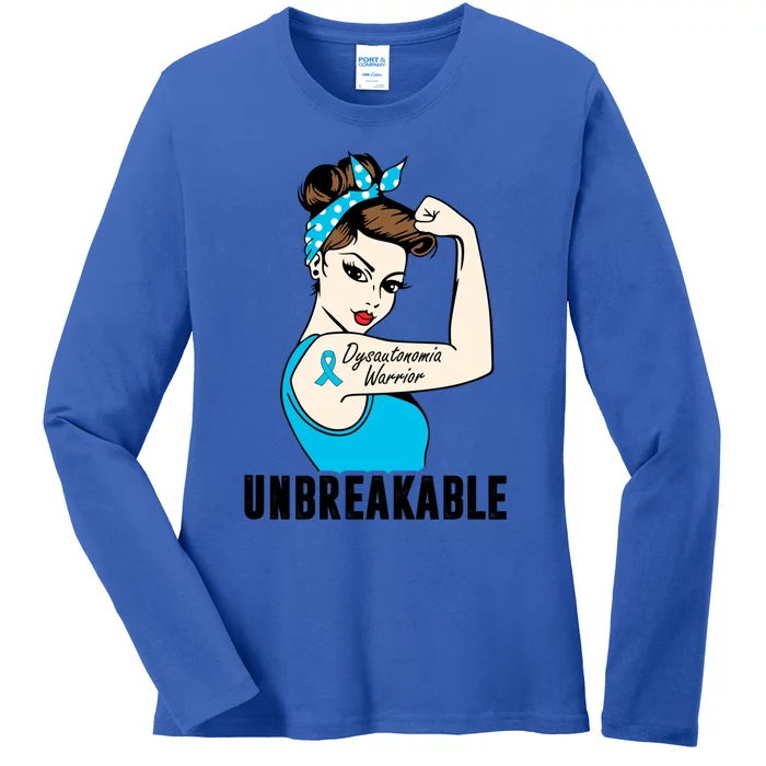 Dysautonomia Warrior Unbreakable Perfect Strong Gift Ladies Long Sleeve Shirt