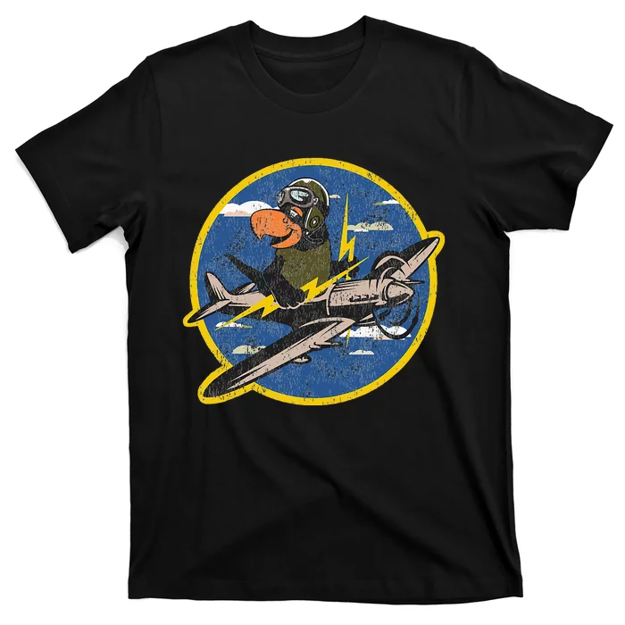 Distressed Ww2 Vintage Patch Fighter Pilot For War Veterans T-Shirt