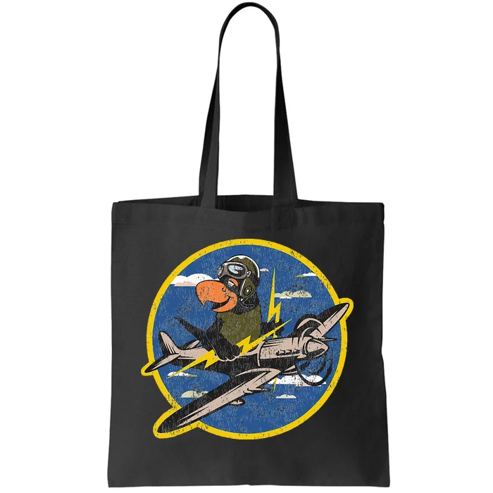 Distressed Ww2 Vintage Patch Fighter Pilot For War Veterans Tote Bag