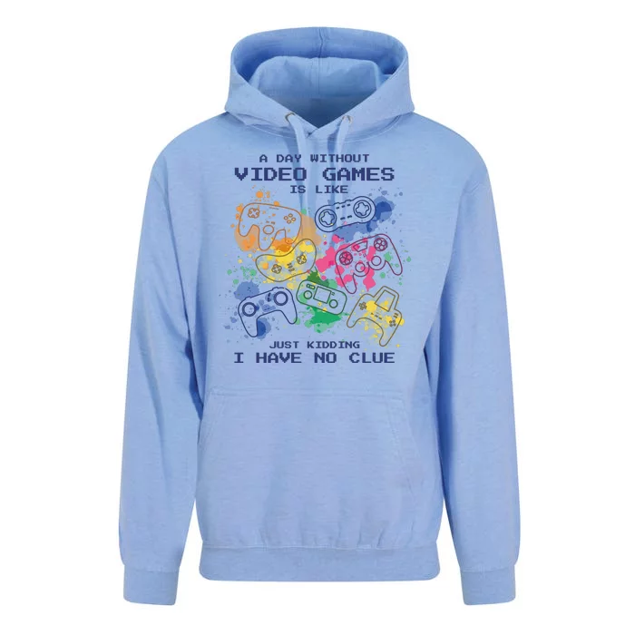 Day Without Video Games No Clue Unisex Surf Hoodie