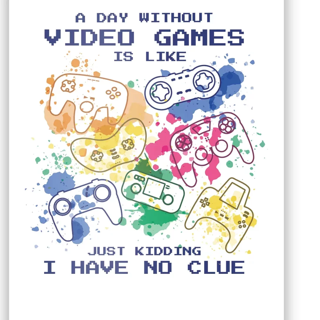 Day Without Video Games No Clue Poster