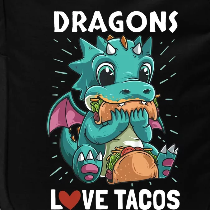 Dragons With Wings Love Tacos Funny Dragon Gift Impact Tech Backpack