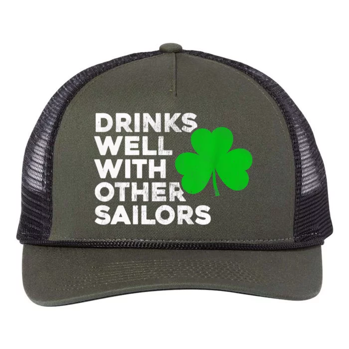 Drinks Well With Other Sailors Retro Rope Trucker Hat Cap