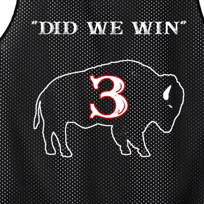 Did We Win 3 Buffalo Hamar Mesh Reversible Basketball Jersey Tank