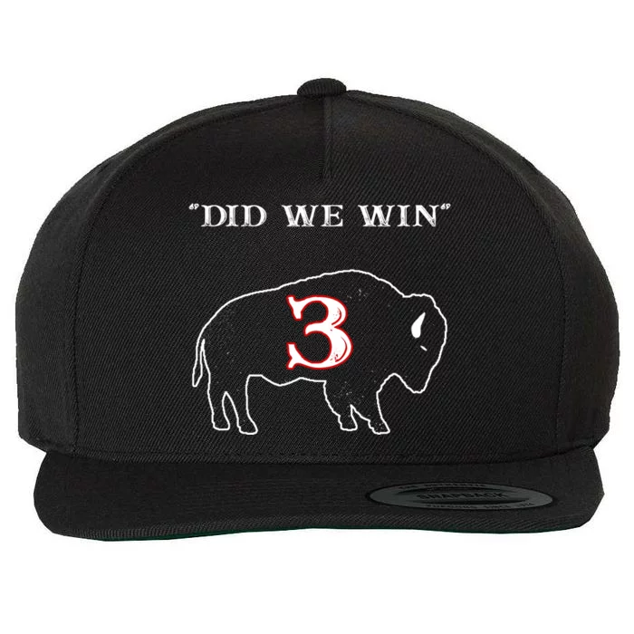 Did We Win 3 Buffalo Hamar Wool Snapback Cap