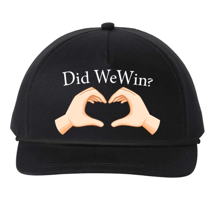 Did We Win Funny Snapback Five-Panel Rope Hat