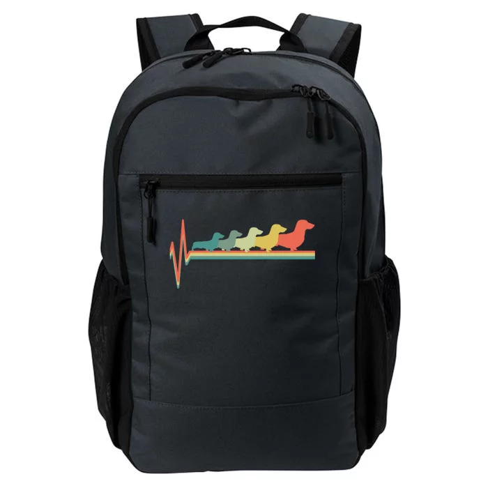 Dachshund Wiener Weiner Doxie Heartbeat Retro Gift Cool Gift Daily Commute Backpack