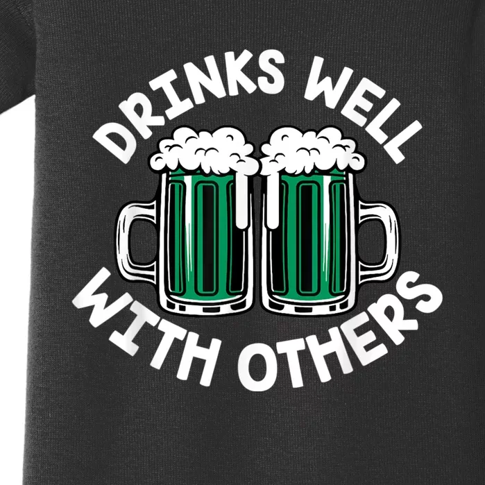 Drinks Well With Others St Patricks Day, Funny St Patricks Day, St Patricks Day Baby Bodysuit