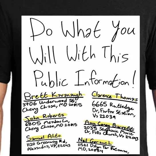 Do What You Will With This Public Information Brett Kavanaugh Pajama Set