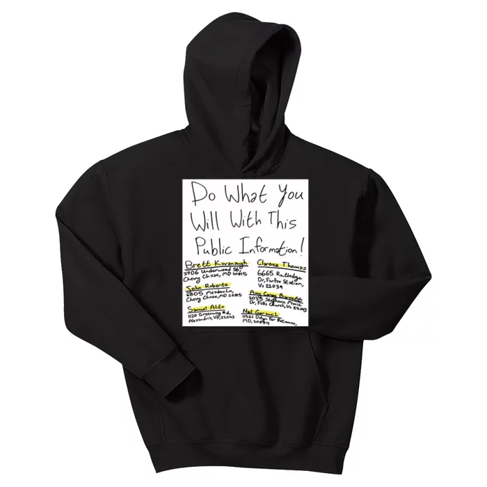 Do What You Will With This Public Information Brett Kavanaugh Kids Hoodie