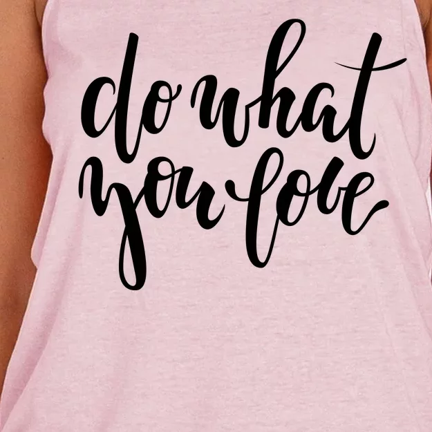 Do What You Love Positive Quote Women's Knotted Racerback Tank