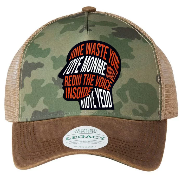 DonT Waste Your Time On Me Voice Inside My Head Graphic Legacy Tie Dye Trucker Hat