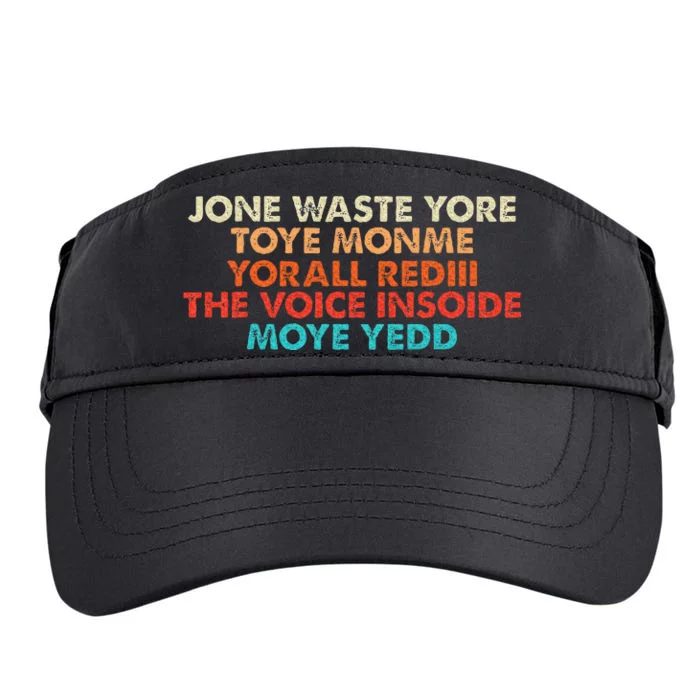 DonT Waste Your Time On Me I Miss You Lyric Adult Drive Performance Visor