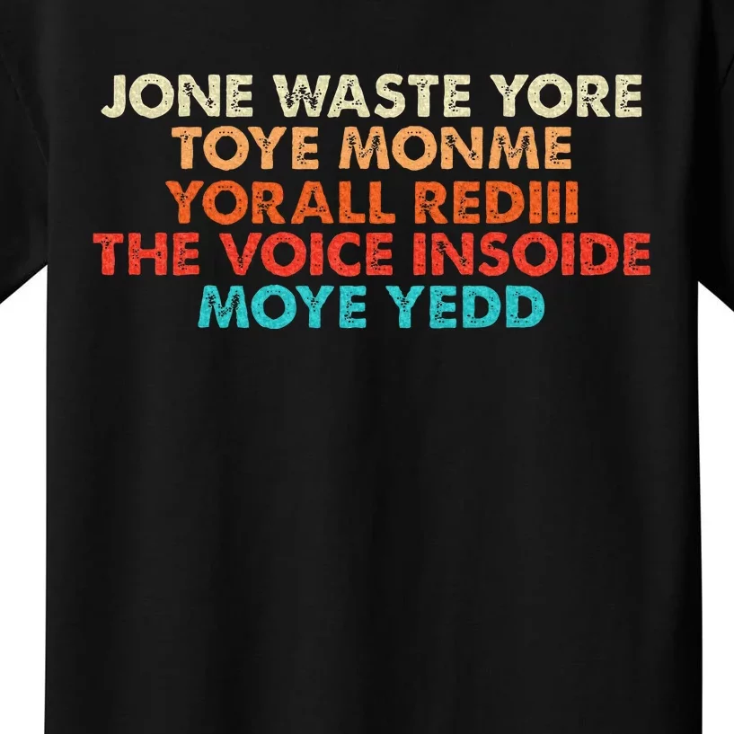 DonT Waste Your Time On Me I Miss You Lyric Kids T-Shirt