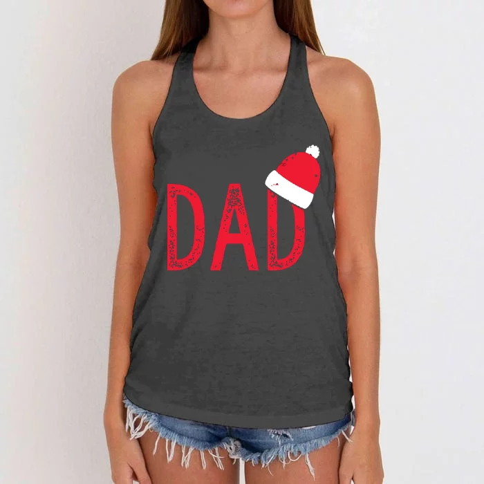 Dad Xmas Pjs Christmas Pajamas And Xmas Pj Family Women's Knotted Racerback Tank