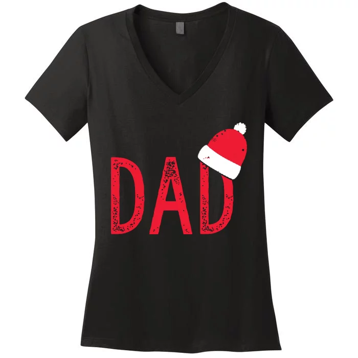 Dad Xmas Pjs Christmas Pajamas And Xmas Pj Family Women's V-Neck T-Shirt