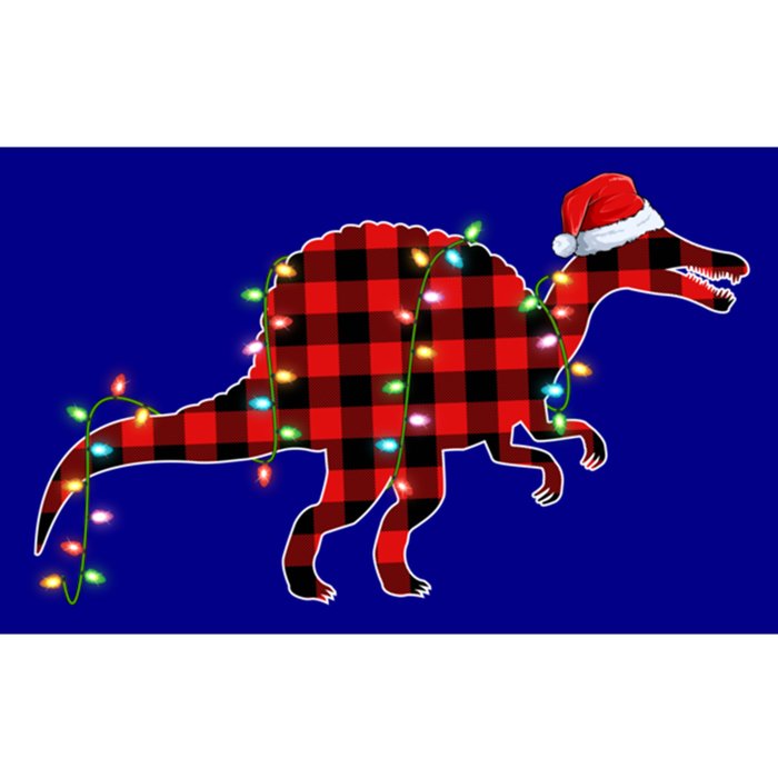 Dinosaur Xmas Tree Lighting Red Plaid T Rex Christmas Great Gift Bumper Sticker