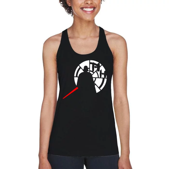 Darth X Wing Sci Fi Film Star Jedi Wars Darth Women's Racerback Tank