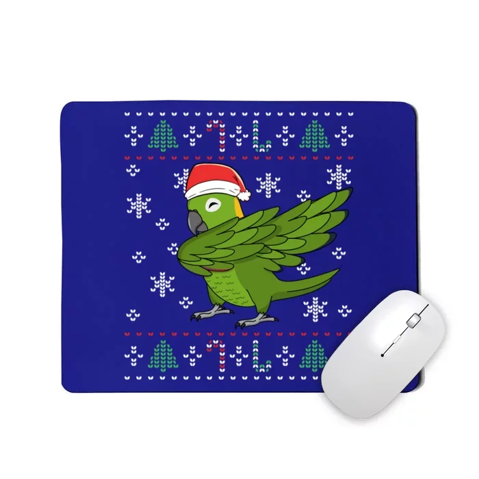 Dabbing Yellownaped Amazon Parrot I Ugly Christmas Meaningful Gift Mousepad