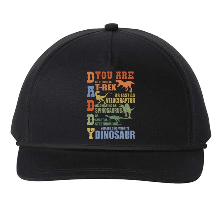 Daddy You Are As Strong As Dinosaur Snapback Five-Panel Rope Hat