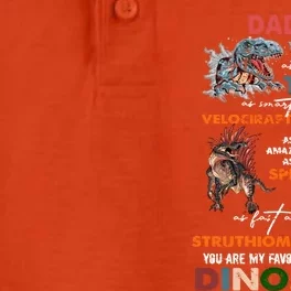 Daddy You Are As Strong As T Rex Dinosaur Father's Day Gift Dry Zone Grid Performance Polo