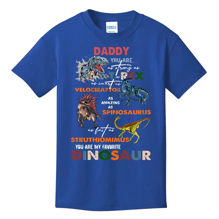 Daddy You Are As Strong As T Rex Dinosaur Father's Day Gift Kids T-Shirt