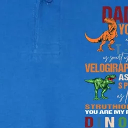 Daddy You Are As Strong As T Rex Funny Dinosaur Father's Day Gift Softstyle Adult Sport Polo