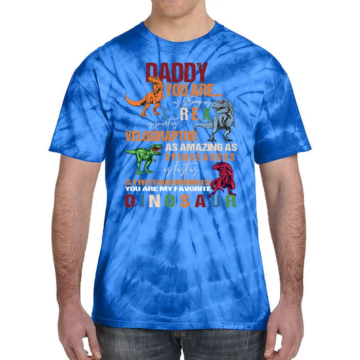 Daddy You Are As Strong As T Rex Funny Dinosaur Father's Day Gift Tie-Dye T-Shirt