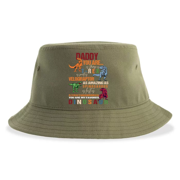 Daddy You Are As Strong As T Rex Funny Dinosaur Father's Day Gift Sustainable Bucket Hat