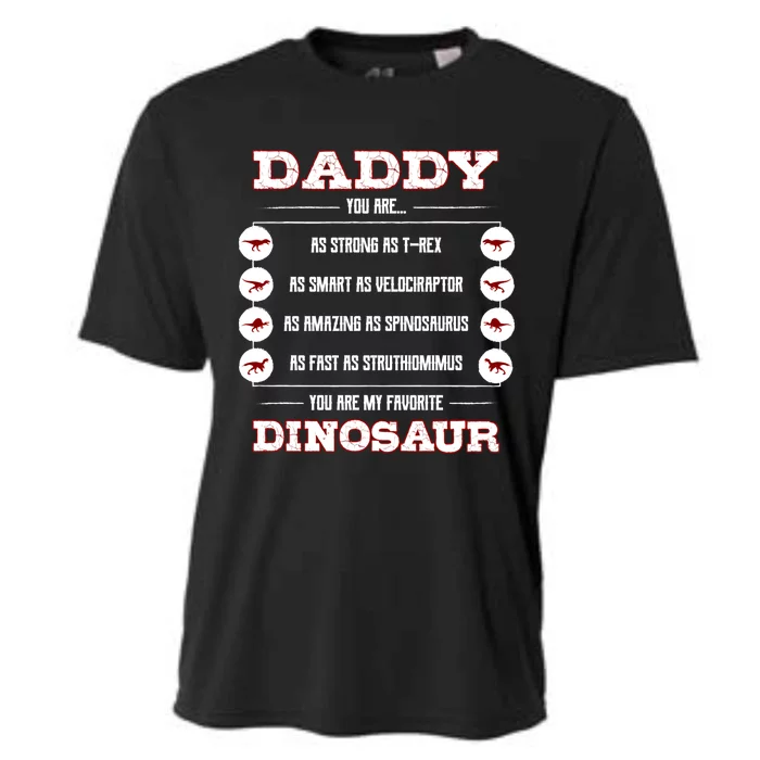 Daddy You Are As Strong As Tgiftrex Dinosaurs Funny Father Day Gift Cooling Performance Crew T-Shirt