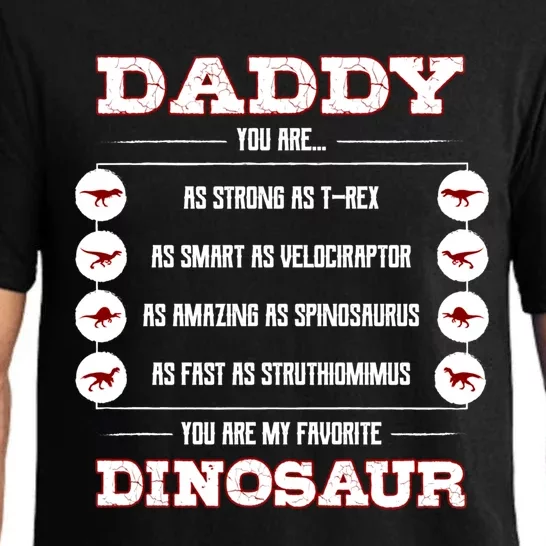 Daddy You Are As Strong As Tgiftrex Dinosaurs Funny Father Day Gift Pajama Set