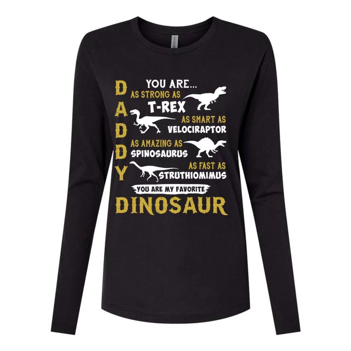 Daddy You Are As Strong T Rex Dinosaur Fathers Day 2021 Gift Womens Cotton Relaxed Long Sleeve T-Shirt