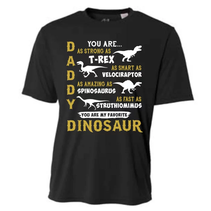 Daddy You Are As Strong T Rex Dinosaur Fathers Day 2021 Gift Cooling Performance Crew T-Shirt