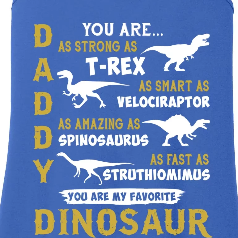 Daddy You Are As Strong T Rex Dinosaur Fathers Day 2021 Gift Ladies Essential Tank