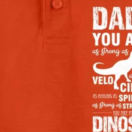 Daddy You Are Strong As Tgiftrex Dinosaur Funny Father's Day Gift Dry Zone Grid Performance Polo