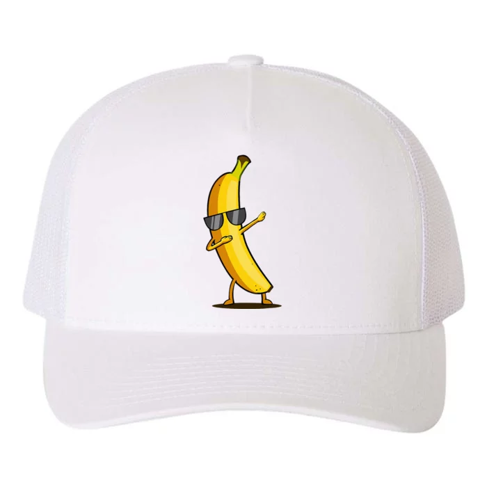 Dabbing Yellow Banana Dab Funny Dancing Fruit Yupoong Adult 5-Panel Trucker Hat