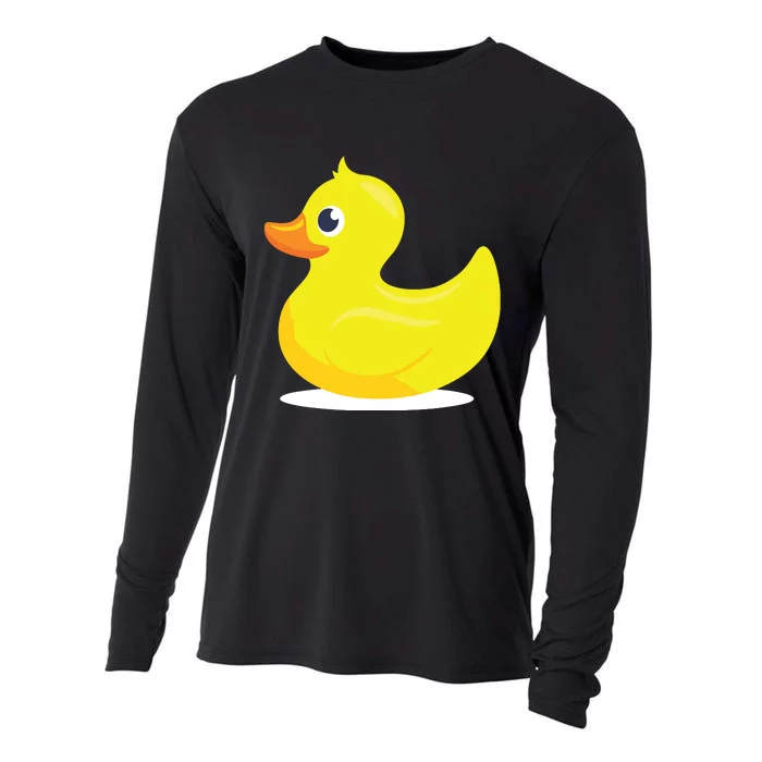 Duck Yelllow Cute Duckie Tee Great For Kids Cooling Performance Long Sleeve Crew