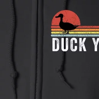 Duck Yeah Duck Lovers Ducks Funny Duck Farmer Funny Animal Lover Full Zip Hoodie