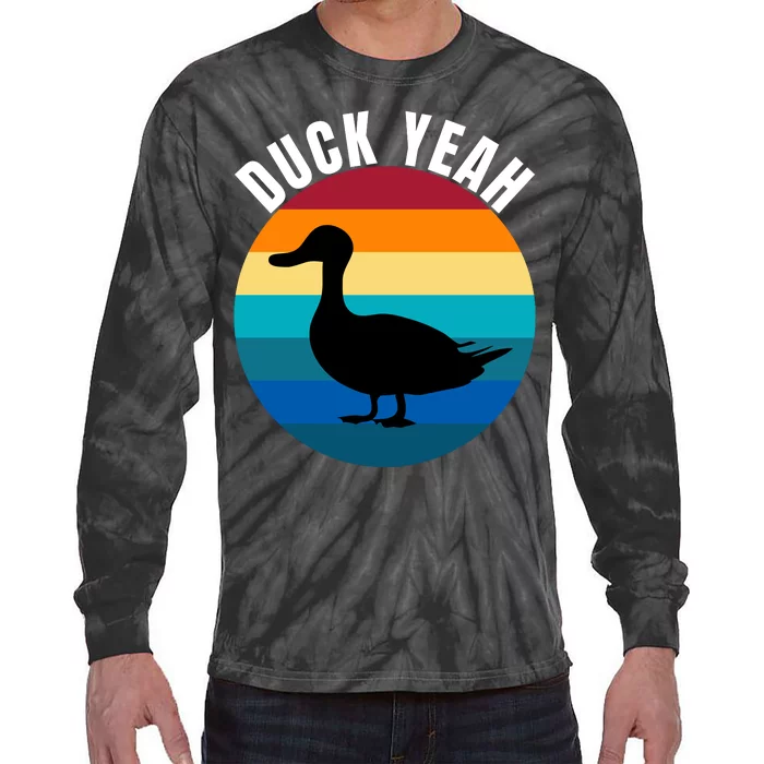 Duck Yeah Duck Lovers Ducks Funny Duck Farmers Funny Animal Lover Tie-Dye Long Sleeve Shirt