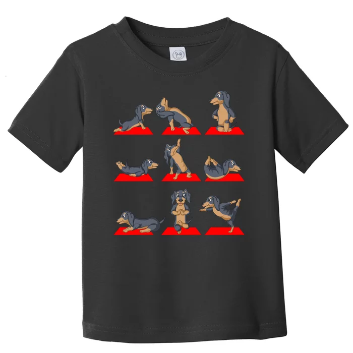 Dachshund Yoga Toddler T-Shirt